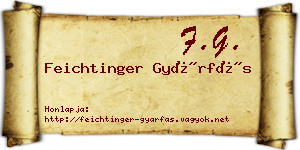 Feichtinger Gyárfás névjegykártya